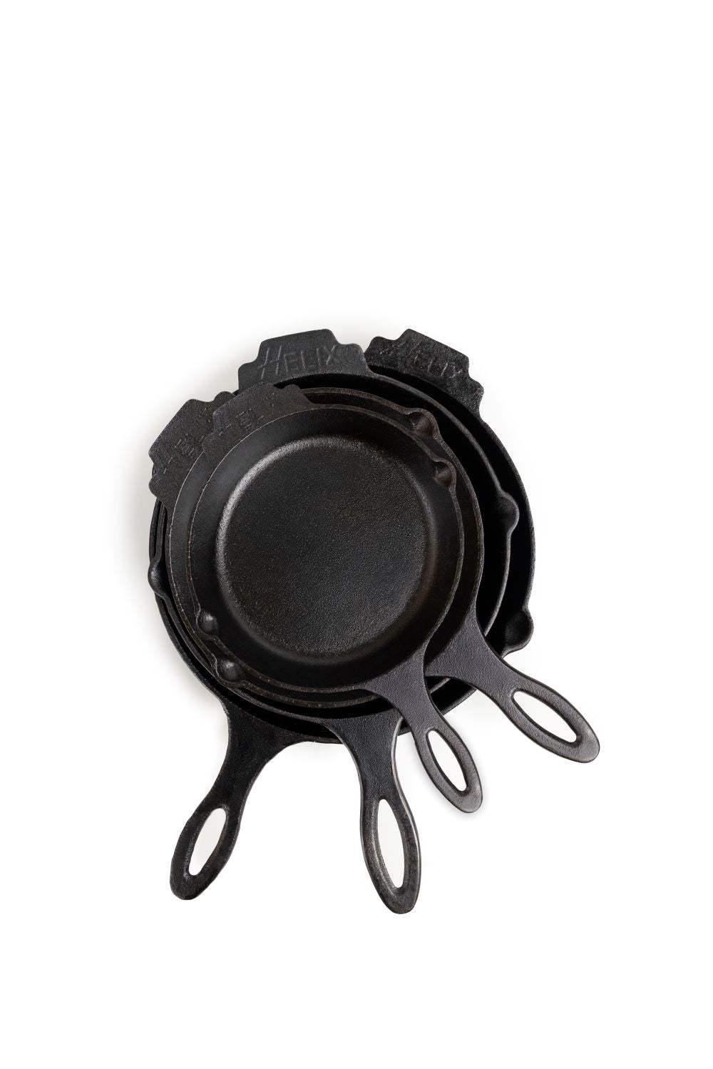 Helix 4-Fire Set : 4 Sizes Skillets Set - Lifetime Warranty