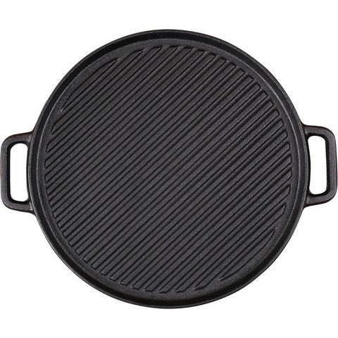 30 Cm Double Sided Round Cast Iron Grill