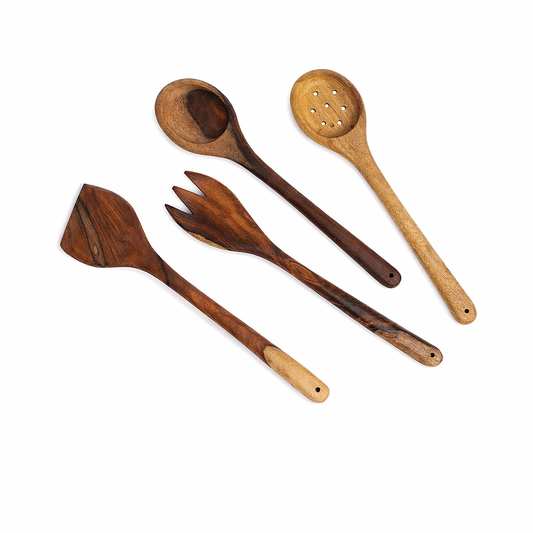 Wooden Utensils Set 4 pcs