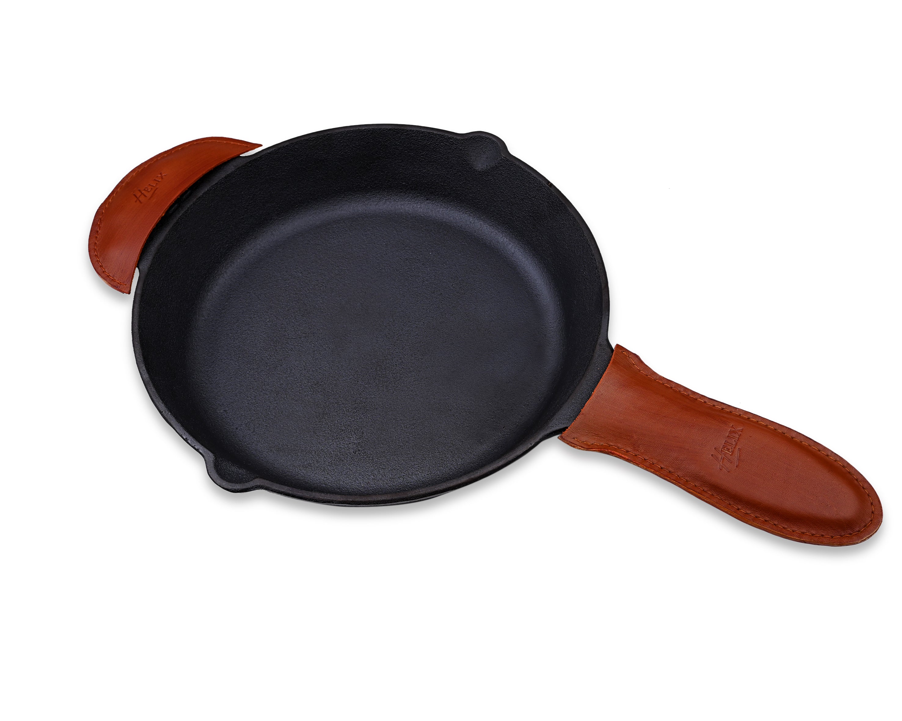 Heritage Bundle : 2 Skillets ( 25 & 22 cm ) + 2 Dutch Ovens ( 25 & 20 cm ) + 2 Leather Handles Covers