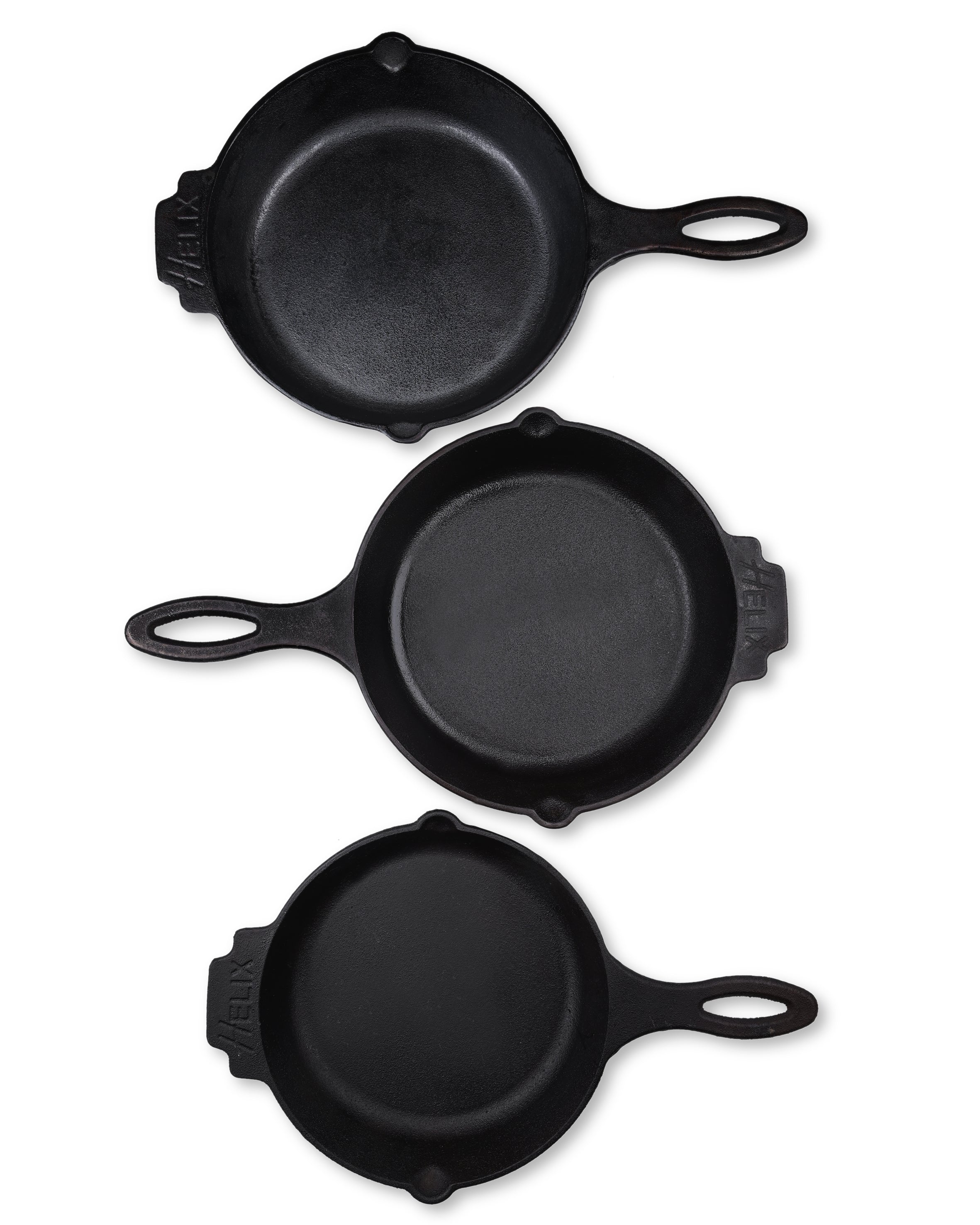 Timeless Craft Bundle:  3 Sizes Skillets ( 28 , 25 , 22 cm )  - Life time Warranty
